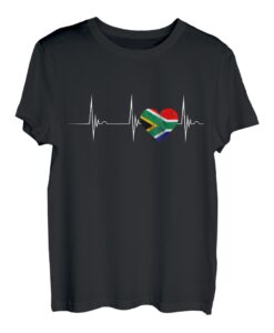 Südafrika Herz Südafriker Herzschlag EKG Puls Südafrikanisch T-Shirt