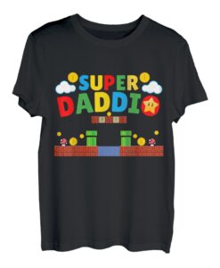 Super Dad, lustiger Vater, Vatertag, Gamer Daddy Super Daddio T-Shirt