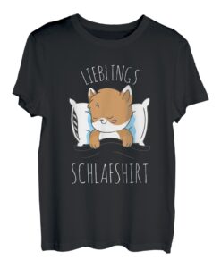 Süße Katze Schlafanzug Lieblings Schlaf T-Shirt