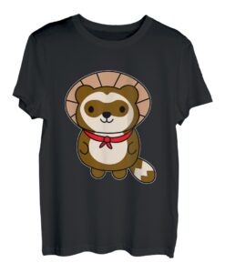Süßes Kawaii Tanuki Shirt - Japanischer Waschbär Hund Geschenkidee T-Shirt