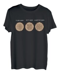 T-Shirt aus Holz, sägen, viertelsägen, Viertelsägen T-Shirt