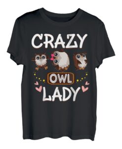 T-Shirt mit Eulenmotiv, für Mädchen und Damen T-Shirt