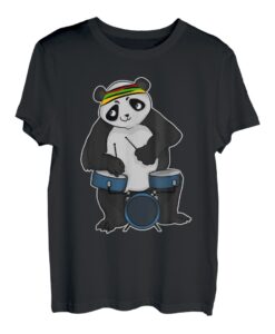T-Shirt mit Panda-Schlagzeug-Motiv, Tier-Schlagzeug, Geschenke T-Shirt