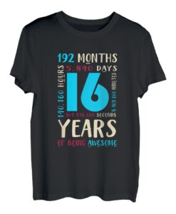 T-Shirt zum 16. Geburtstag für Kinder, Geschenk zum 16. Geburtstag T-Shirt