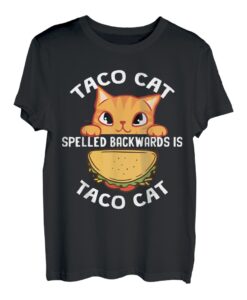 Tacocat buchstabiert rückwärts ist Tacocat Funny Cat Dad, Cat Mom T-Shirt