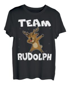 Team Rudolph Funny Xmas Dab Reindeer Deer Lover Gift Design T-Shirt