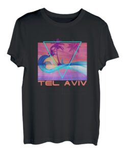 Tel Aviv Retro 80er Jahre Vaporwave Strandurlaub T-Shirt