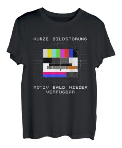 Testbild 80er Jahre 90er Party Bildstörung Retro Kostüm T-Shirt