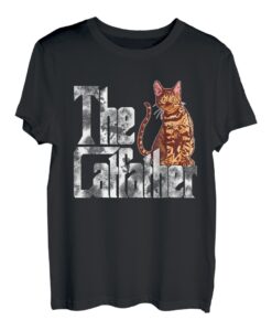 The Catfather Bengalischer Katzenvater Mafia Schnurrhaare männlicher Vater T-Shirt