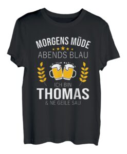 Thomas Vorname Geschenk Geburtstag Lustiges Bier Sprüche T-Shirt
