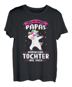 Tochter Vater Papa Einhorn T-Shirt