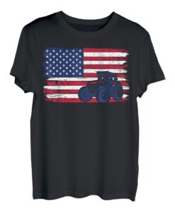Traktor Amerikanische USA-Flagge Funny Farmer Rancher Tee Farming T-Shirt