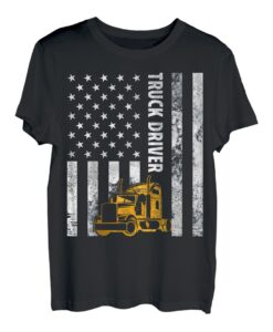 Truck Driver USA Amerikanische Flagge Vintage Trucker Truckers Geschenk T-Shirt