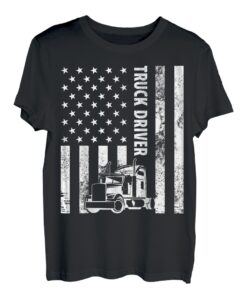 Truck Driver USA Amerikanische Flagge Vintage Trucker Truckers T-Shirt