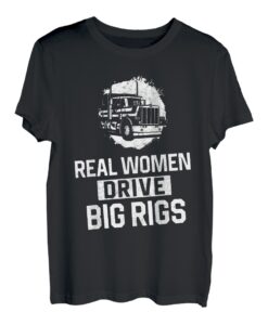 Trucker-Fahrerin für Mädchen im Vintage-Stil, echte Frauen fahren große Rigs T-Shirt