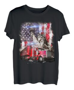 Trucker Herren Damen Big Rig Trucking Truckin' Road Lorry T-Shirt