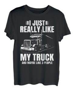 Trucker LKW 18 Räder CDL Anhänger Autobahn LKW Fahrer T-Shirt