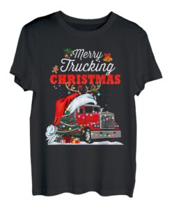 Trucker Merry Trucking Weihnachten LKW Fahrer Xmas T-Shirt