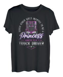 Trucker Truck Driver Girl Vintage Als andere Mädchen es wollten T-Shirt