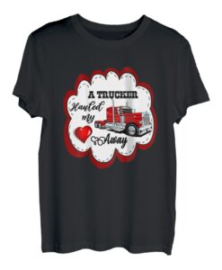 Trucker Trucking LKW Fahrer Halbanhänger Fahrer Hintergrund T-Shirt