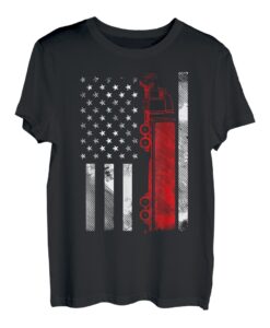 US American Flag Semi Truck Driver 18 Wheeler Trucker Geschenke T-Shirt