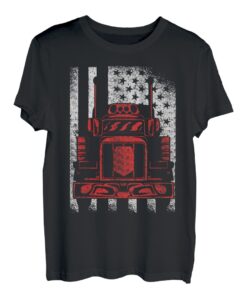 US Trucking - US-Flagge mit LKW - Trucker - LKW-Fahrer T-Shirt