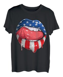 USA Flag Damenlippen 4. Juli American - Independence Day T T-Shirt