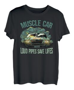 V8 American Muscle Car Loud Pipes Save Lifes Hubraum V8 T-Shirt