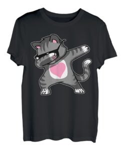 Valentinstag Katze Dap Herz passendes Geschenk T-Shirt