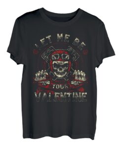 Valentinstag Motorrad T-Shirt Biker Skull Love Husband T-Shirt