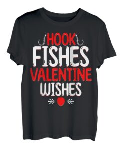 Valentinstag und Angeln zwei tolle Dinge Kinder und Erwachsene T-Shirt