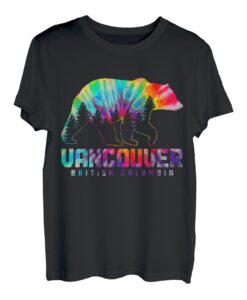 Vancouver British Columbia Kanada Tie Dye Bear Vintage T-Shirt