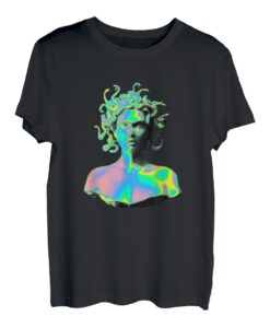 Vaporwave T-Shirt Statue Medusa Skulptur Geschenk Mann Shirt T-Shirt