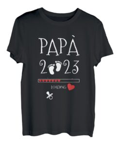Vater 2023 Loading Zukunft Vater, Männer Schwangerschaft, Santa T-Shirt