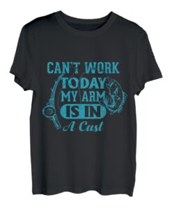 Vater Angeln "kann heute nicht funktionieren, mein Arm ist in einem Guss" T-Shirt