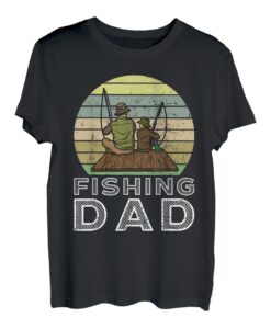 Vater Angler Kinder Vatertag Sohn Töchter Papa Angeln T-Shirt