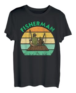 Vater Angler Kinder Vatertag Sohn Töchter Papa Angeln T-Shirt
