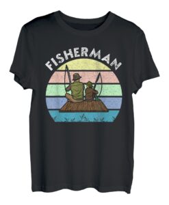 Vater Angler Kinder Vatertag Sohn Töchter Papa Angeln T-Shirt