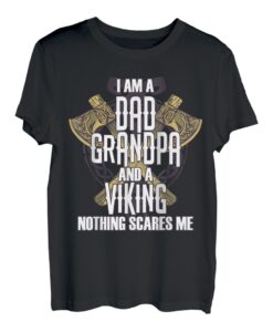 Vater Opa Wikinger Skandinavien Krieger Walhalla Geschenk T-Shirt