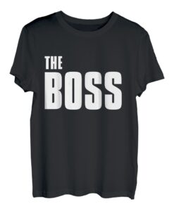 Vater Sohn Partnerlook Outfit The Boss Papa Kind Partner T-Shirt