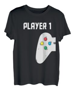 Vater Sohn TShirt Partnerlook Vatertag Player 1 Player 2 T-Shirt