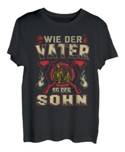 Vater und Sohn Partnerlook Weihnachten Geschenk Feuerwehr T-Shirt