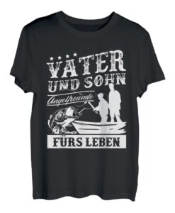 Vater Und Sohn T-Shirt Angeln Fischen Dad Vatertag Geschenk T-Shirt