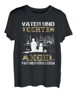 Vater und Tochter Angel Partner fürs Leben Angeln T-Shirt