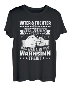 Vater und Tochter Partnerlook Papa Vatertag Spruch Geschenk T-Shirt