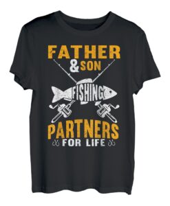 Vatertags-T-Shirt  Fishing Partners For Life  von Vater und Sohn T-Shirt