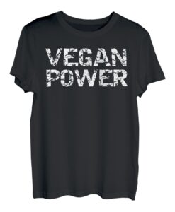 Veganes Workout-Geschenk für Männer, lustiges Used-Look, vegane Kraft T-Shirt