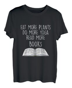 Vegetarier Bücher Yoga Lesen Leser Leseratte Buch Geschenk T-Shirt