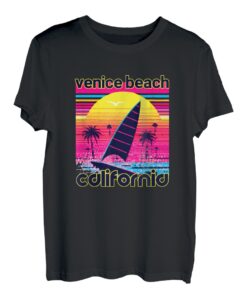 Venice Beach Retro 80er Jahre Stil Souvenir Strand T-Shirt