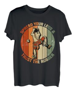 Verteilen Sie Ihre Beine und vertrauen Sie dem Gummi T-Shirt